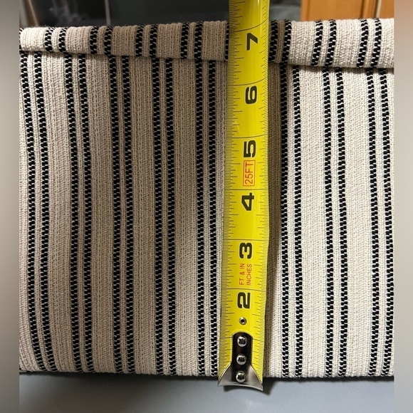 Madison West Overnight Tote and Sidekick Bag White With Black Stripes - Picture 8 of 14